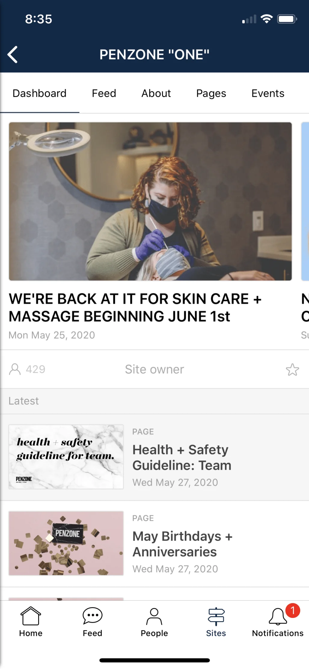 Simpplr case study - mobile intranet example of PENZONE