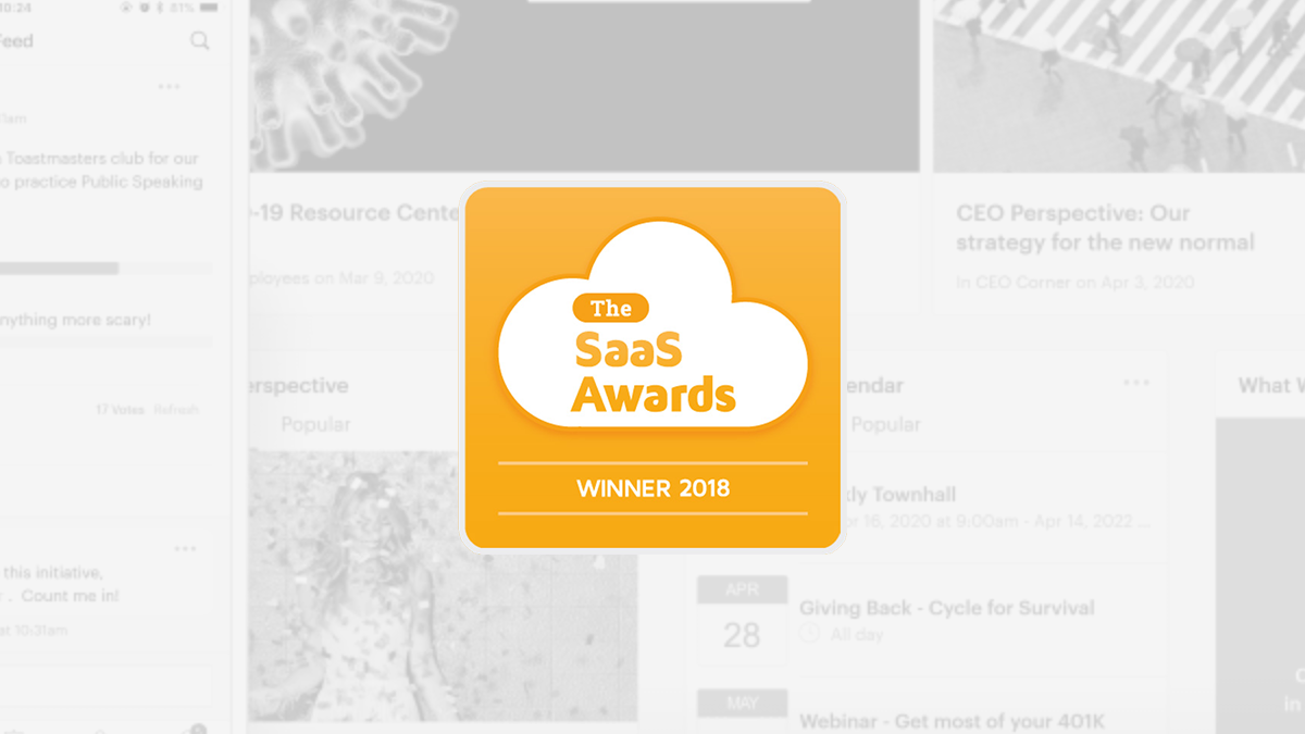 And The SaaS Awards Winner 2018 goes to… Simpplr!