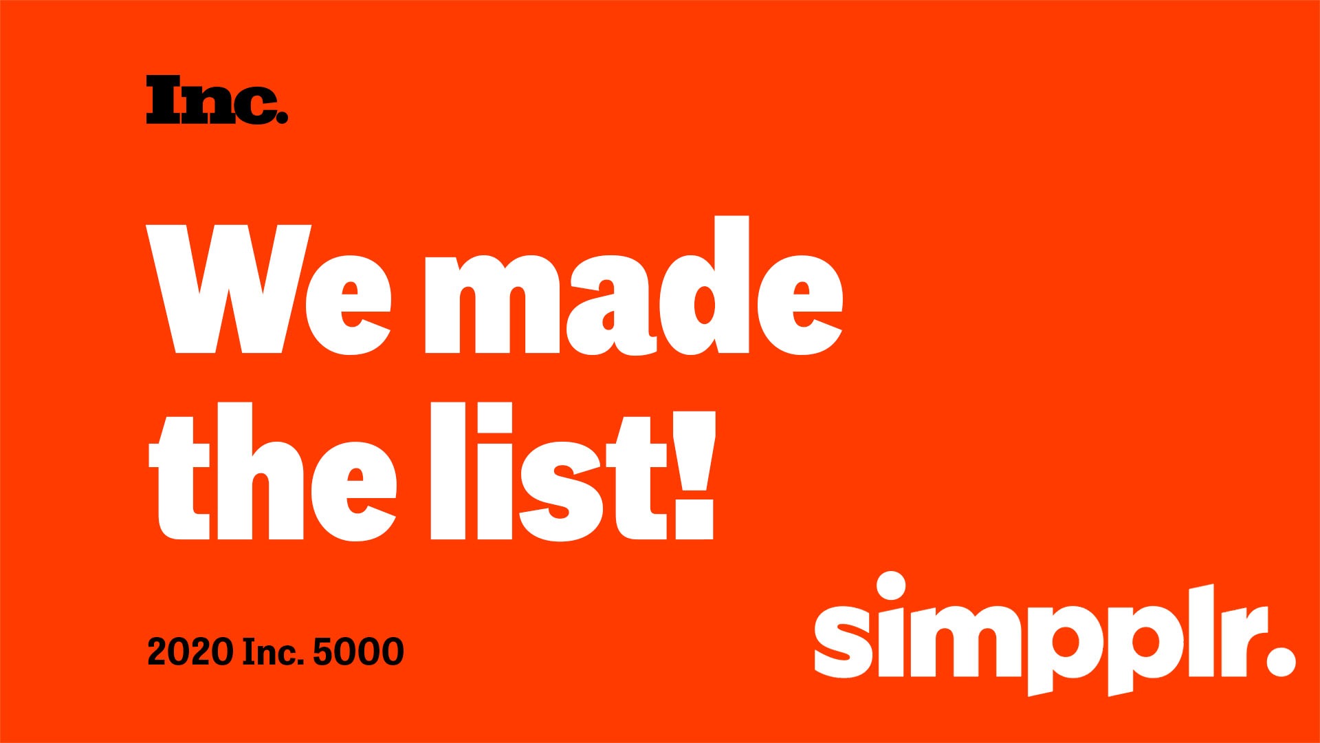 Simpplr named a Fast-Growing Private Company in America on the Inc. 5000 List