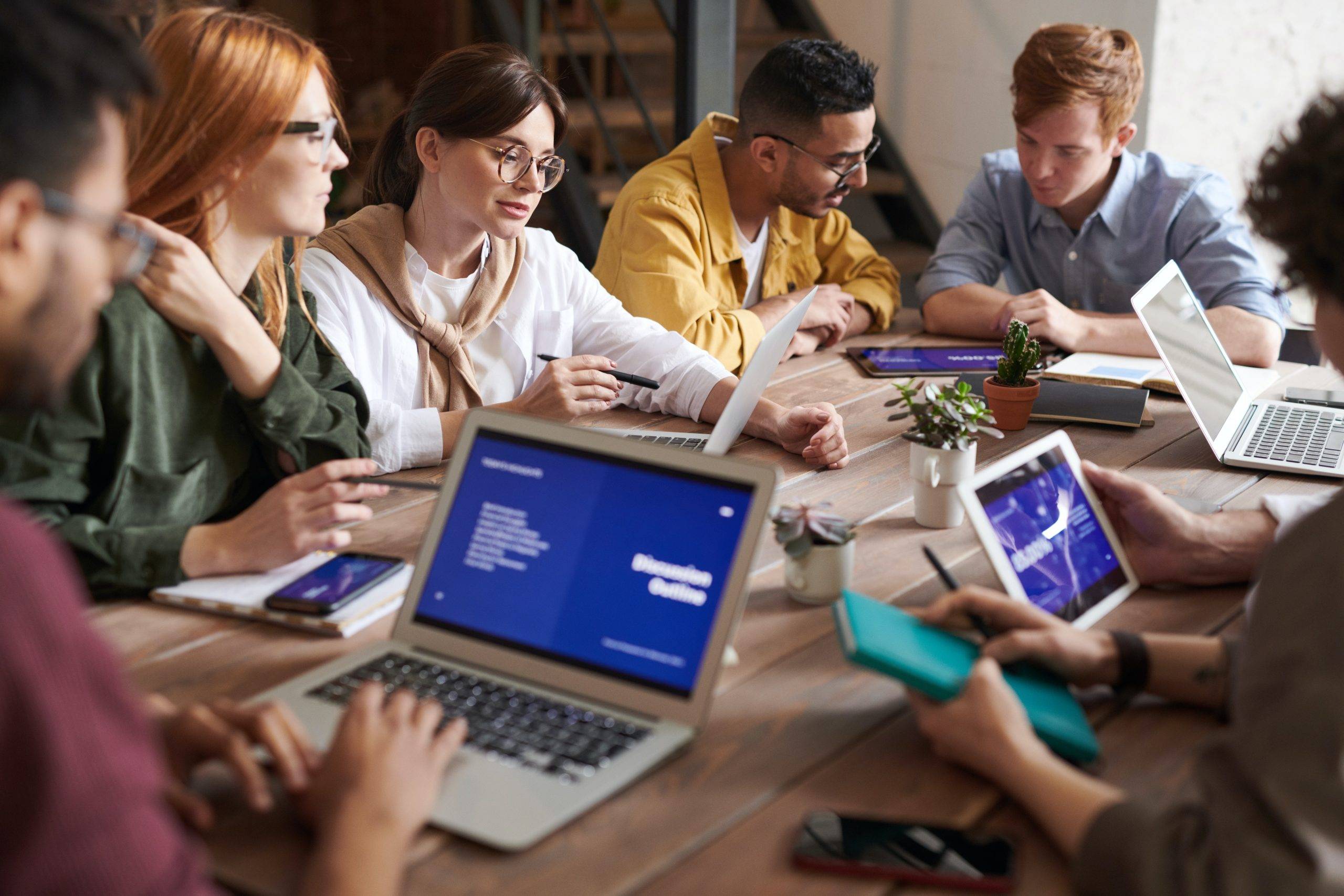 Teamwork culture: A group of people working together