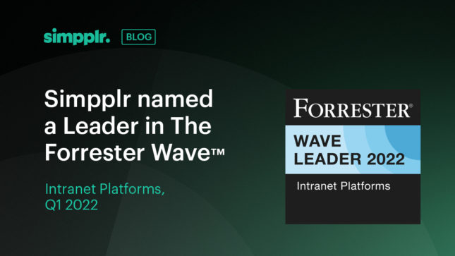 Simpplr Named Leader-Forrester Wave 2022-Intranet Platforms-Blog