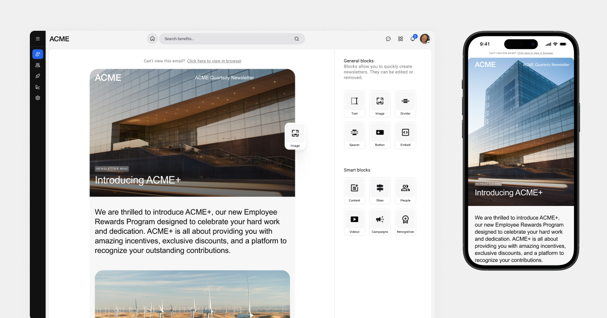 Employee newsletter - Simpplr intranet desktop newsletter & mobile intranet newsletter