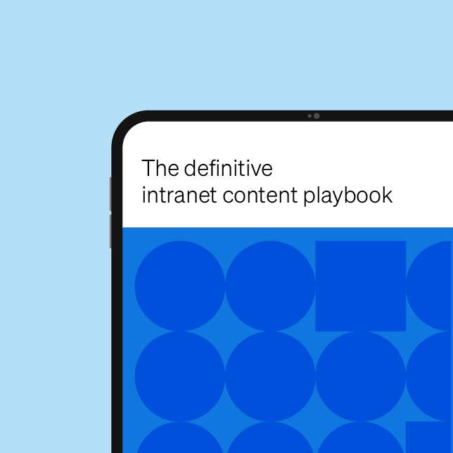 Intranet content playbook