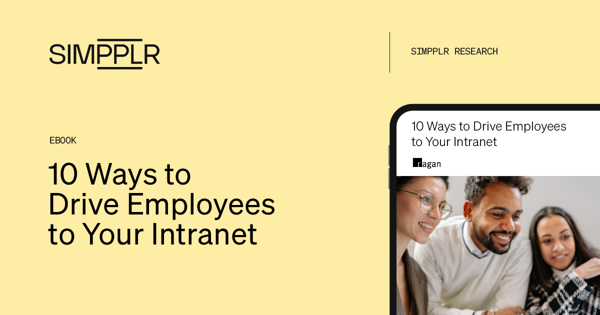 Digital workplace - 10 ways to increase intranet adoption & create engagement - Simpplr