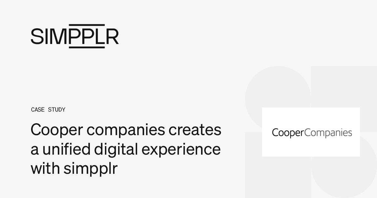 Cooper Companies creates a Unified Digital Experience with Simpplr Case Study