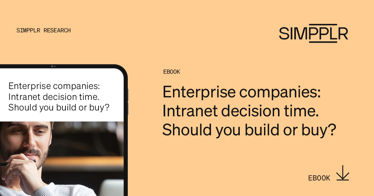 Enterprise companies: Intranet build or buy? eBook