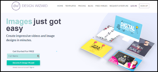 Design Wizard Homepage: Online Digital Design
