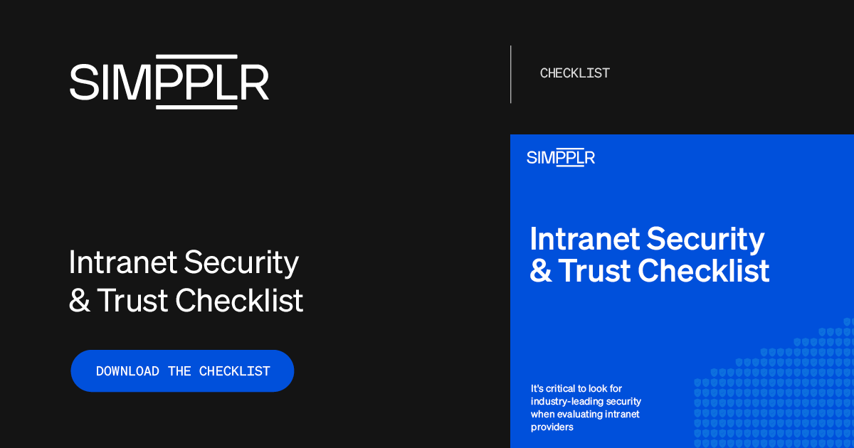 Intranet Security & Trust Checklist by Simpplr