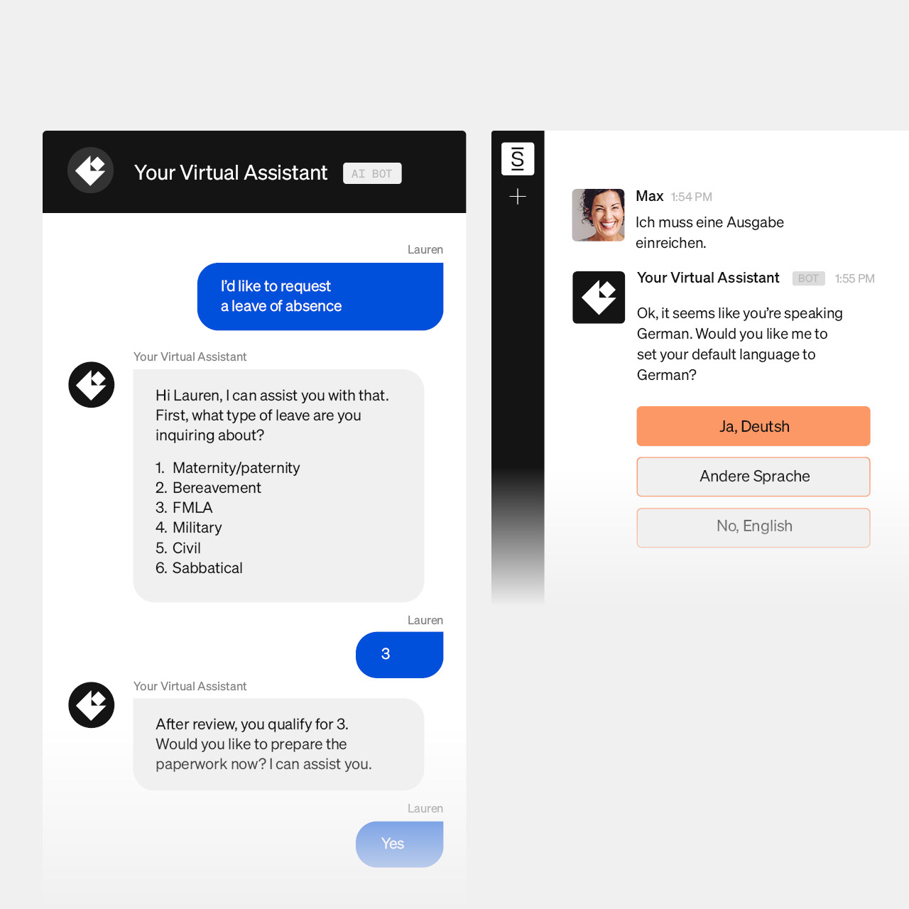 AI Virtual Assistant - synchronous and asynchronous communication