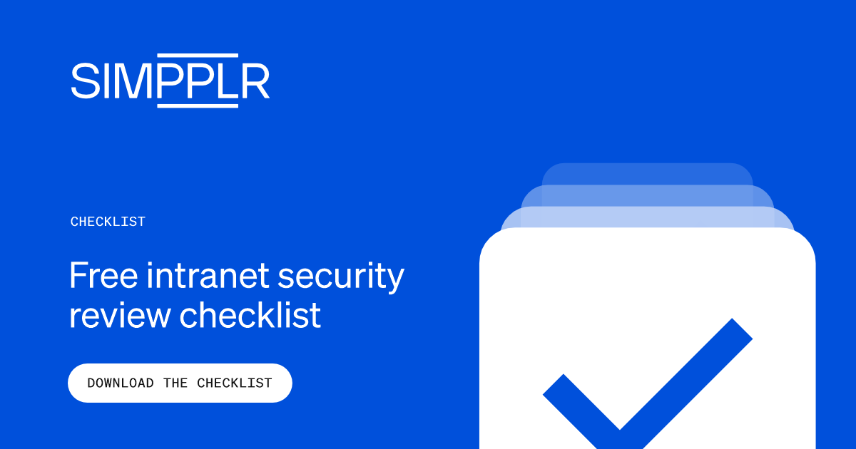 Intranet security review Simpplr checklist
