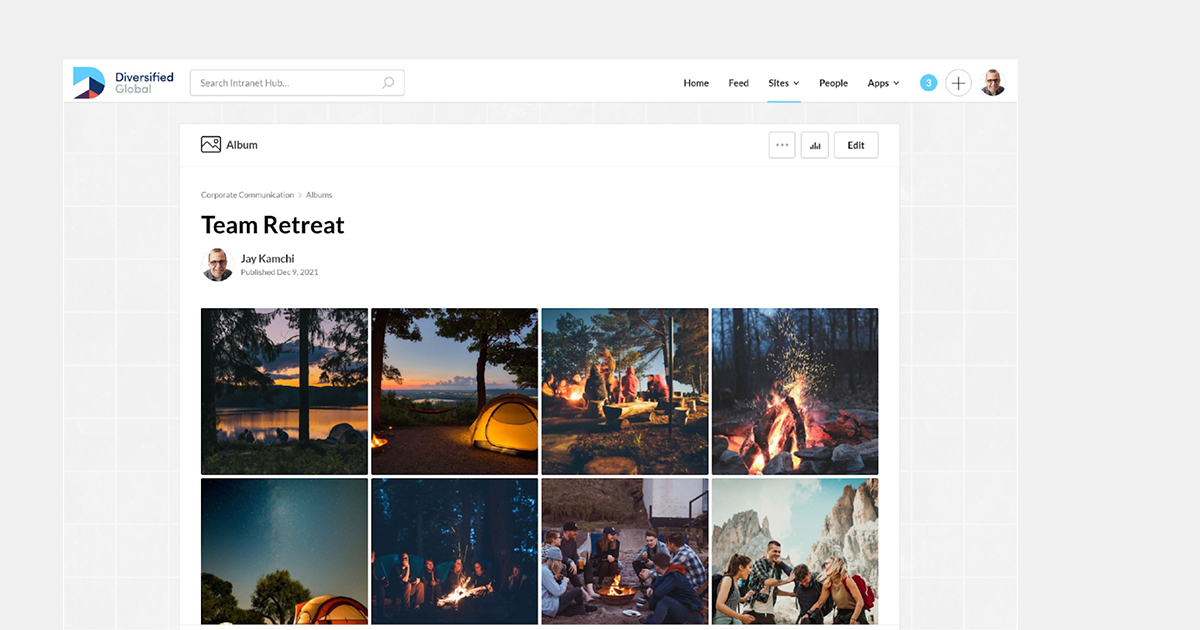 Intranet best practices - Intranet photo collection for community building