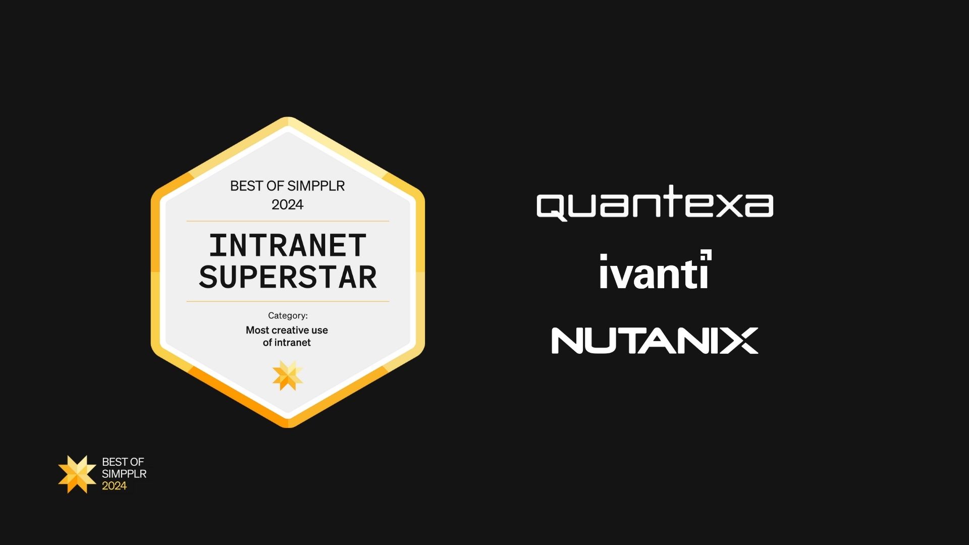 Best of Simpplr 2024 intranet contest winners - Most creative use of intranet: Ivanti, Nutanix, Quantexa