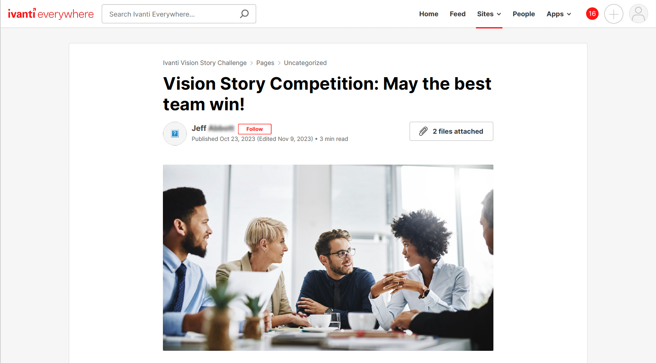 Ivanti leveraged their intranet, Ivanti Everywhere (IE), to engage employees in a competition designed to strengthen their connection with the company’s vision.