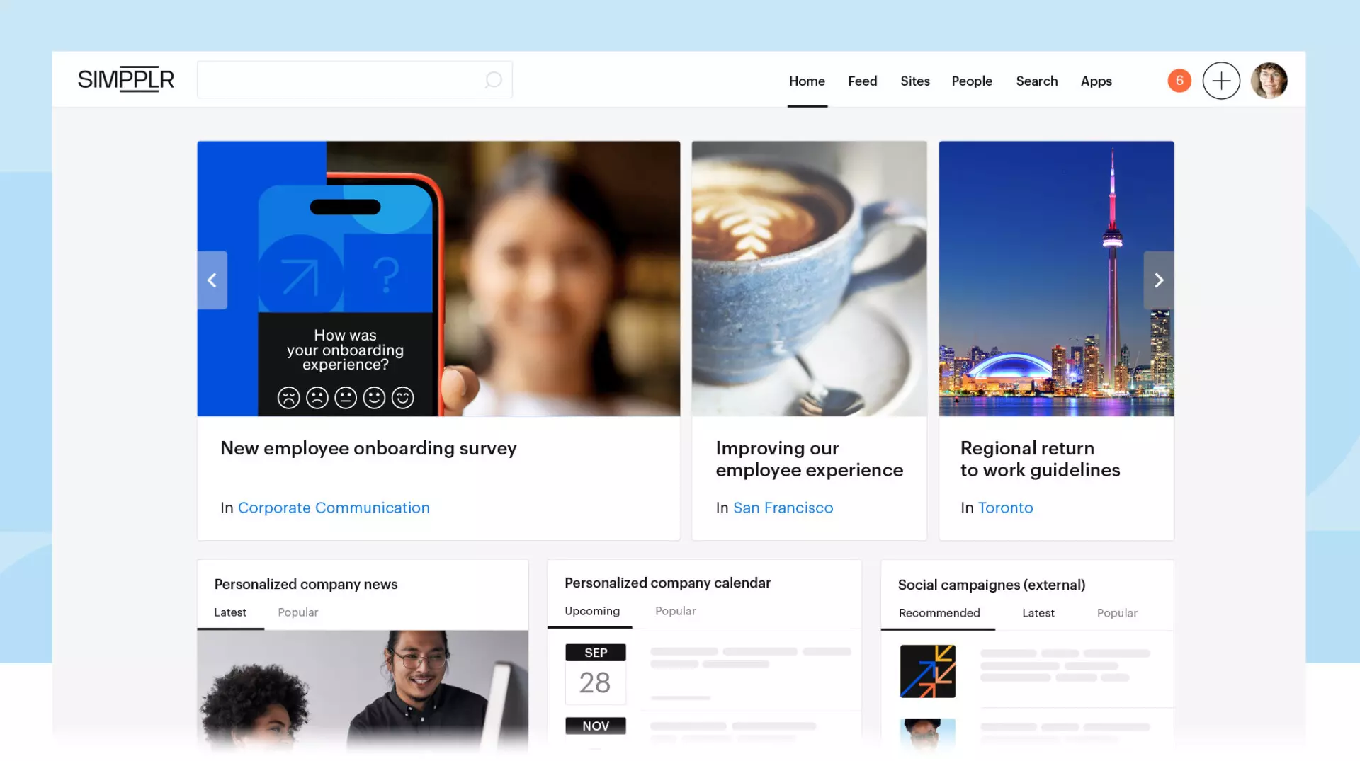 The modern intranet software - Simpplr