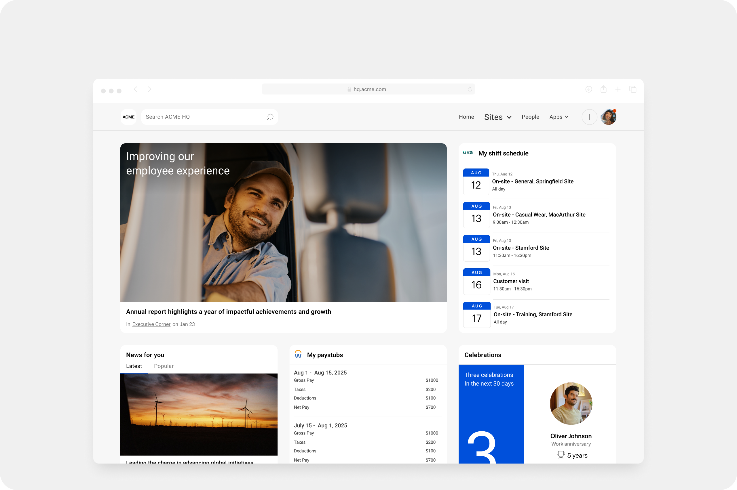 Manage companywide information in one place