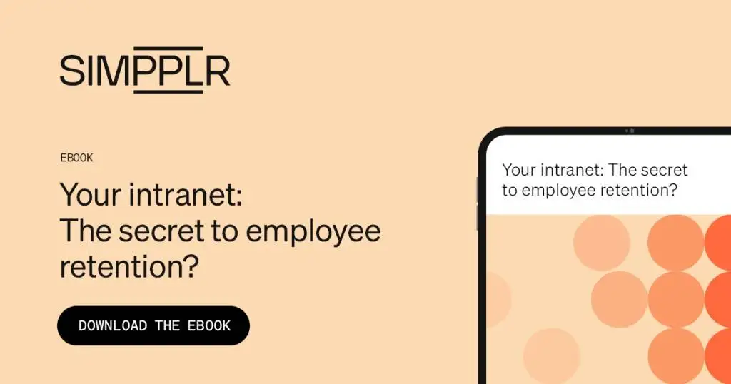 Simpplr ebook on your intranet: the secret to employee retention