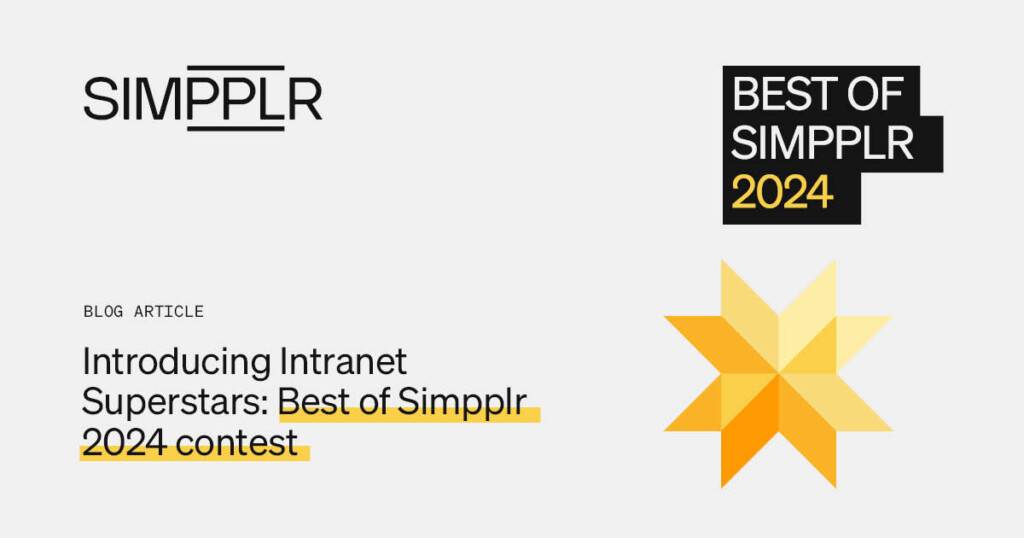 Intranet Superstars: Join the Best of Simpplr 2024 Contest