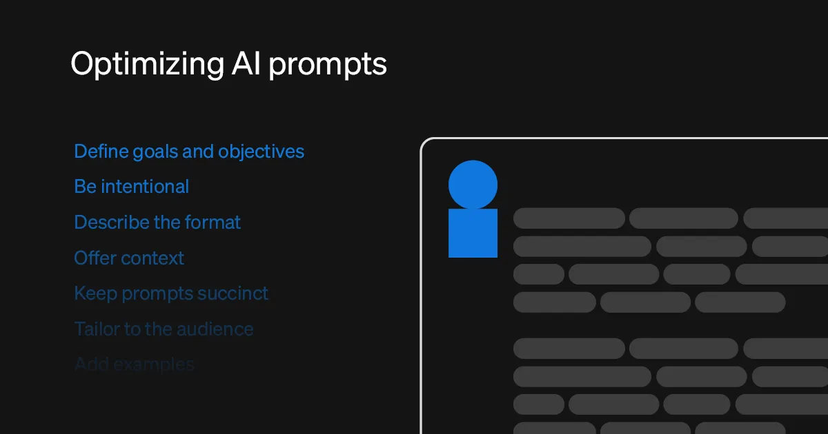 AI Prompts - Checklist for optimizing prompts
