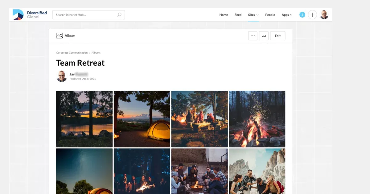 Include team photos on company mission and culture pages.