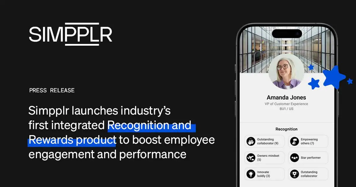 Simpplr launches industry's first integrated Recognition and Rewards product to boost employee engagement and performance - Simpplr
