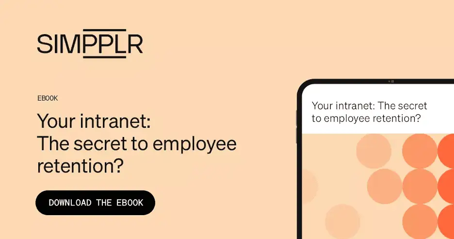 Upskilling - Simpplr eBook on intranet and helping employee retention
