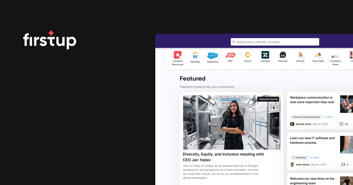 Best intranet platforms blog - Firstup intranet review