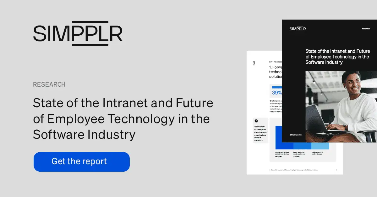State of the Intranet and Future of Employee Technology in the Software Industry