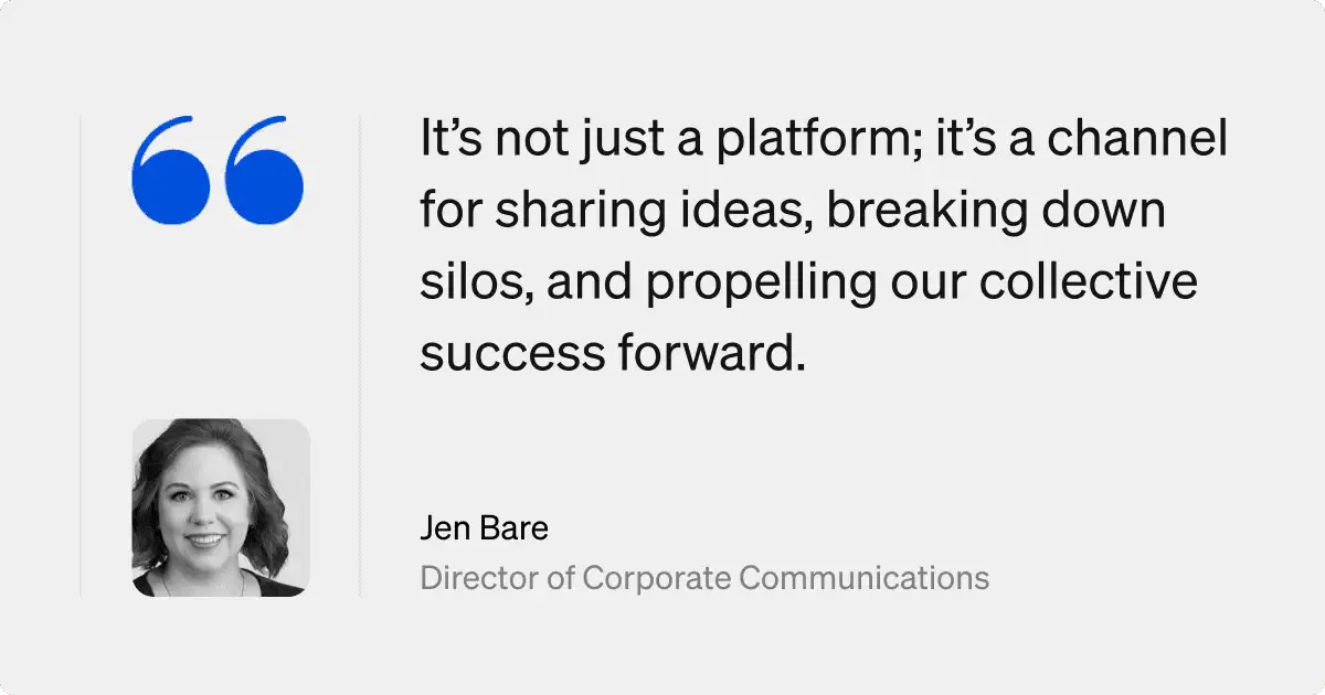 Simpplr customer testimonial: Jen Bare, VP of Communications, Sammons