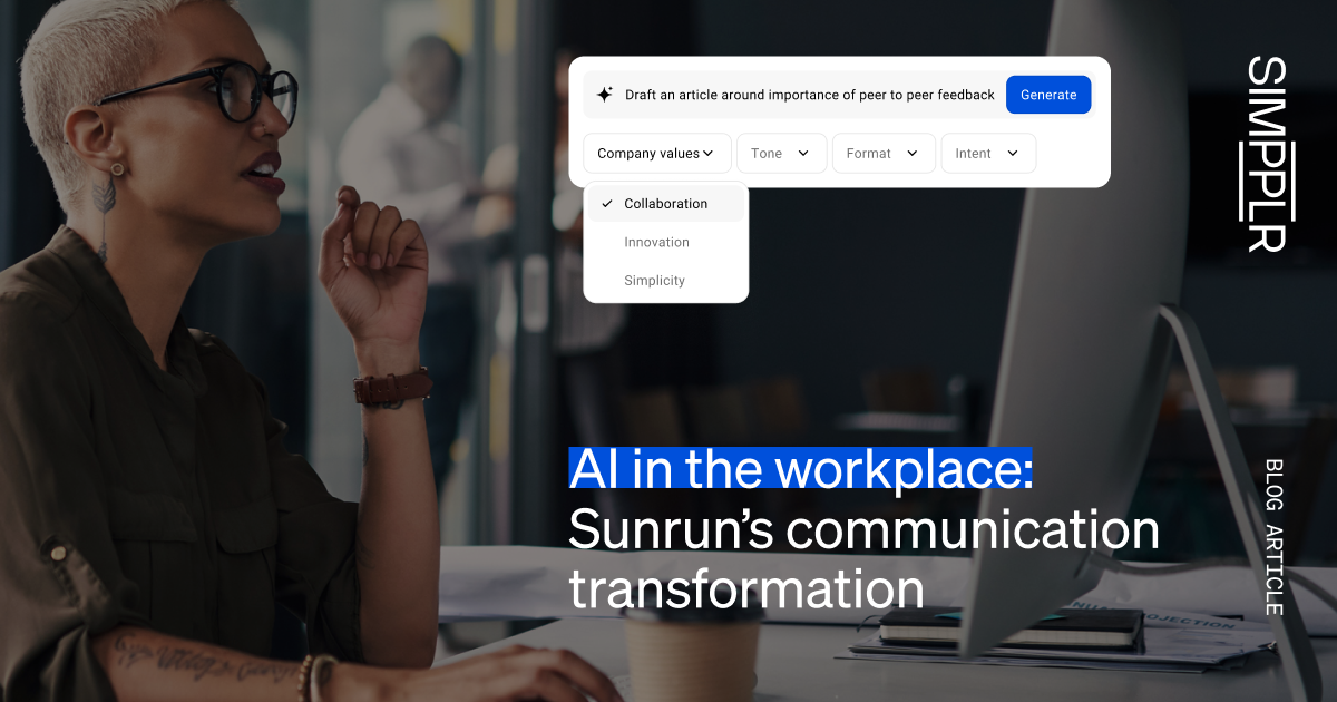 Simpplr AI in the workplace, transforming internal communications