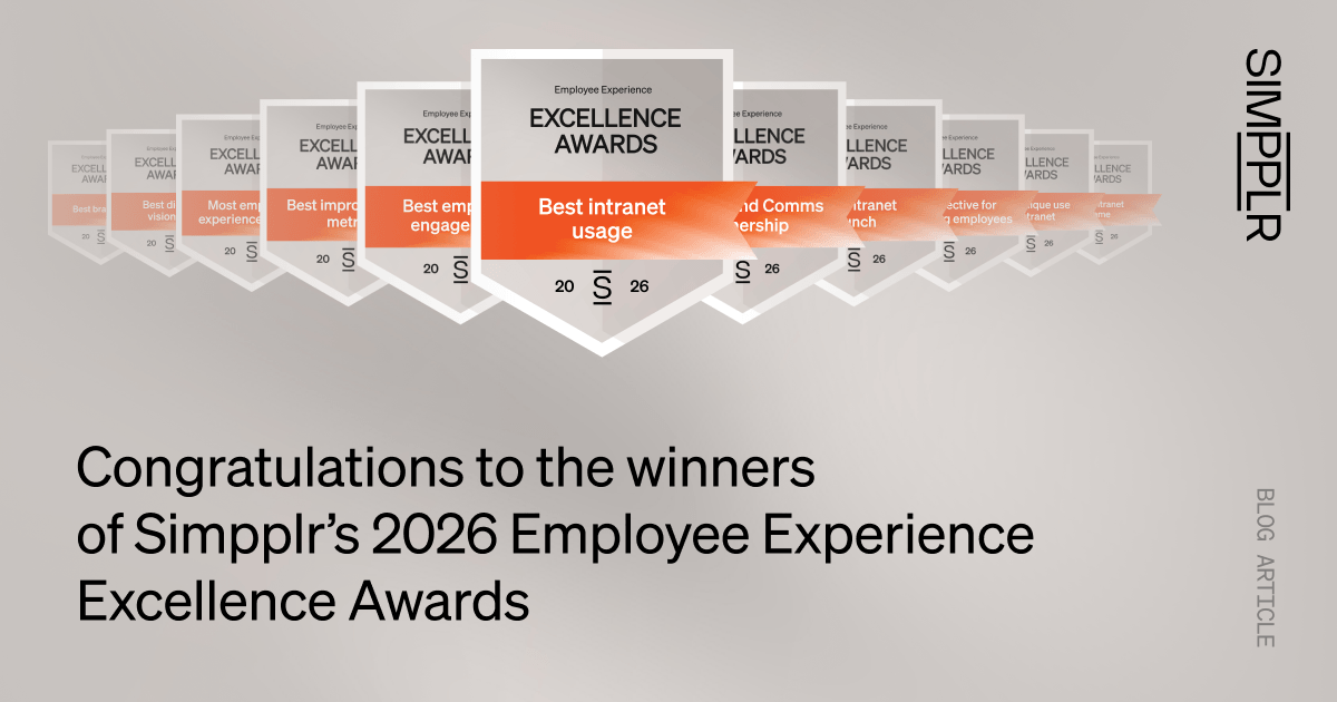 Simpplr’s 2026 employee experience excellence awards