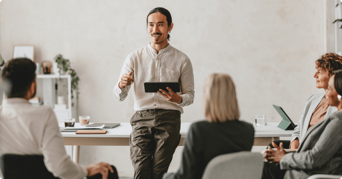 Leadership engaging with employees to build a strong organizational culture