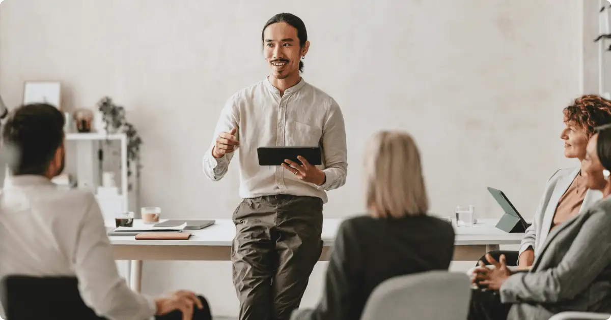Leadership engaging with employees to build a strong corporate culture