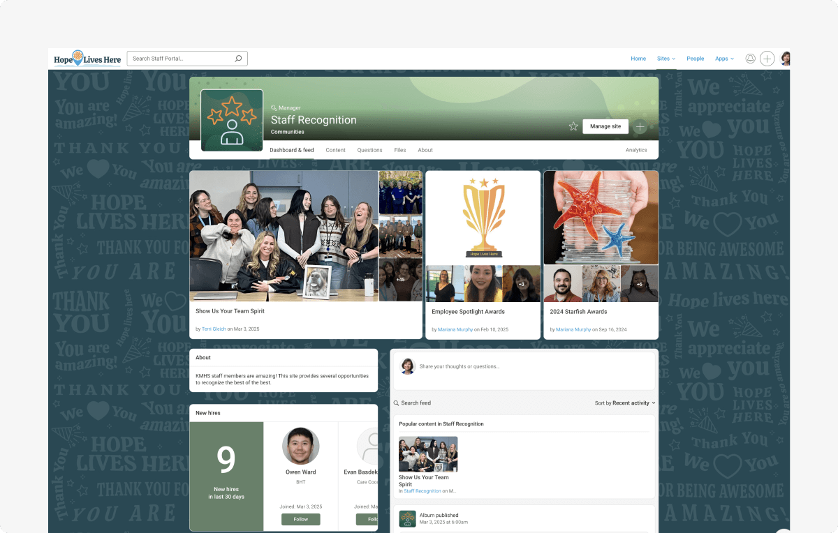 Kitsap Mental Health Services showcases dedicated staff recognition site with Simpplr intranet.