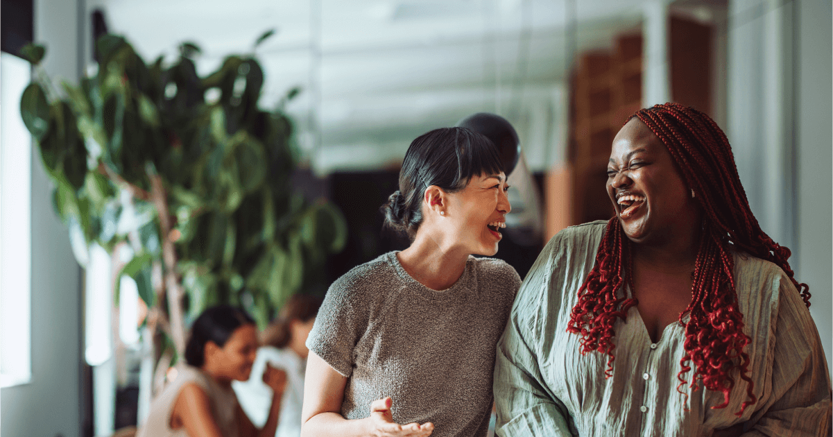 Real employee connections in a positive workplace environment
