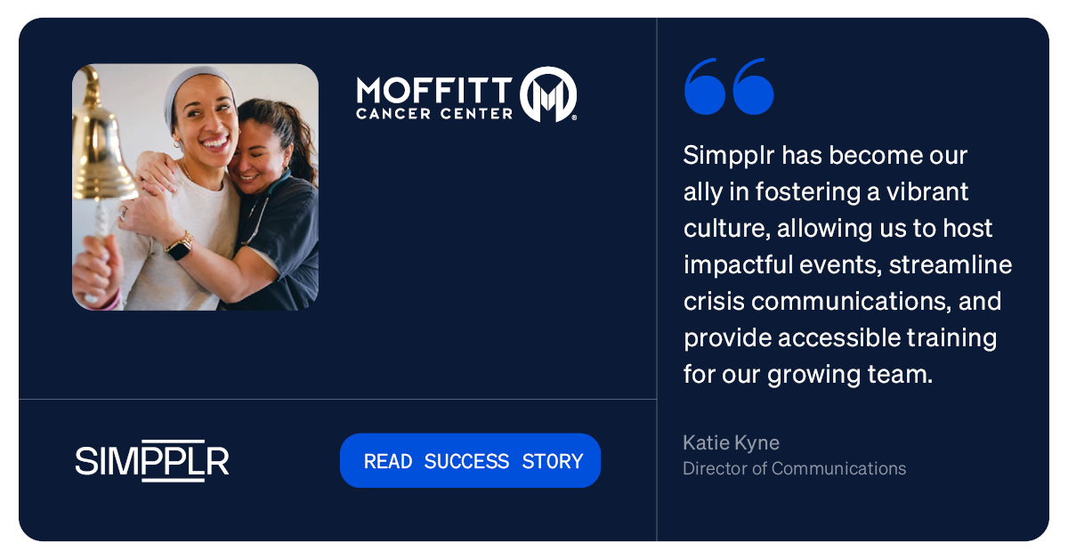 Moffitt Cancer Center see 90% adoption of digital employee experience platform with Simpplr