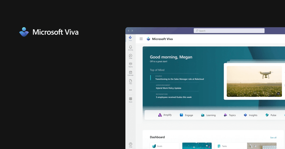Microsoft Viva homepage
