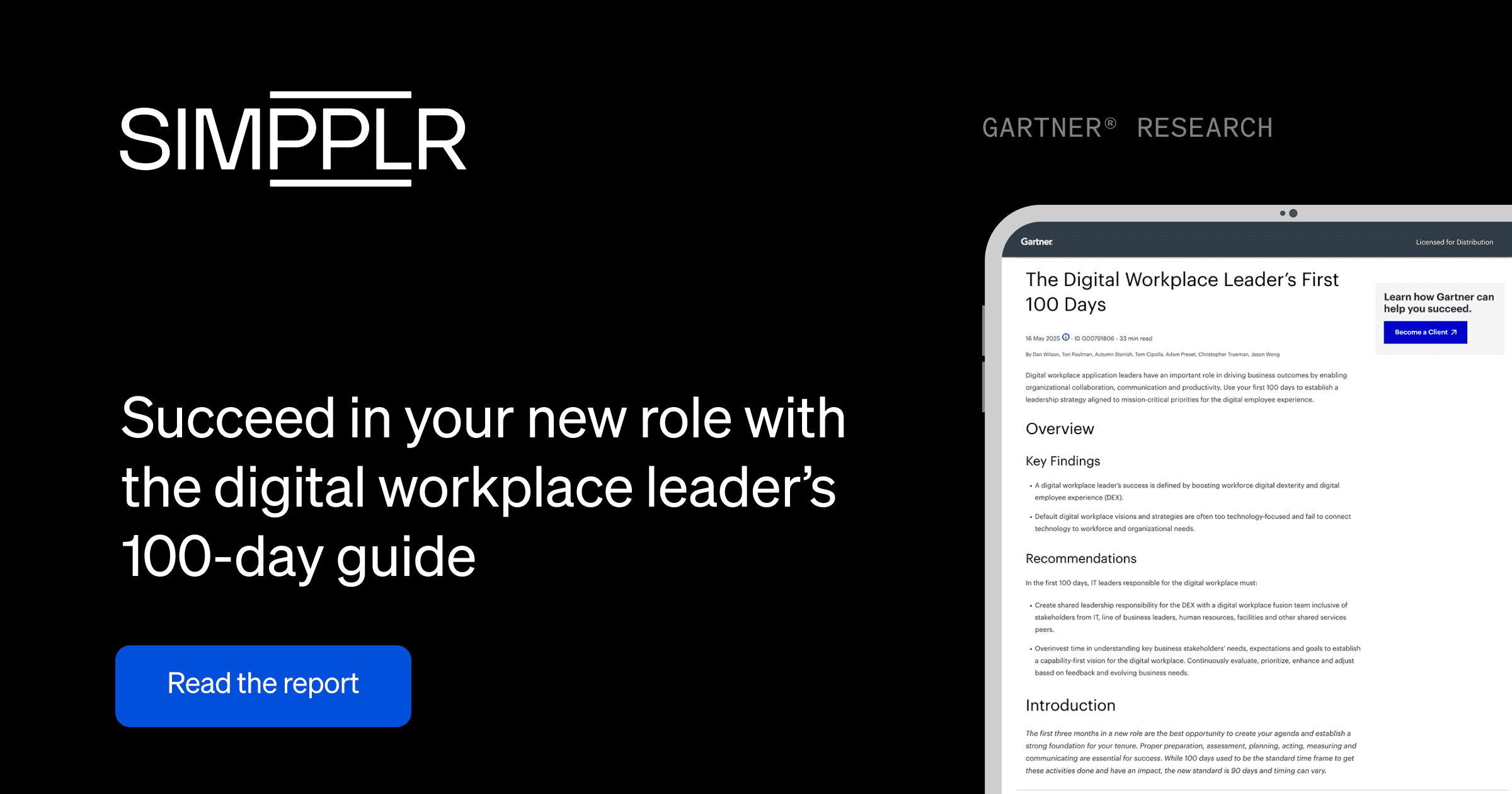 The Digital Workplace Leader’s First 100 Days | Gartner Report