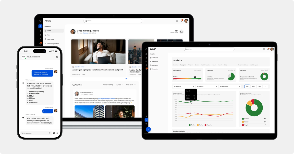 Simpplr intranet homepage
