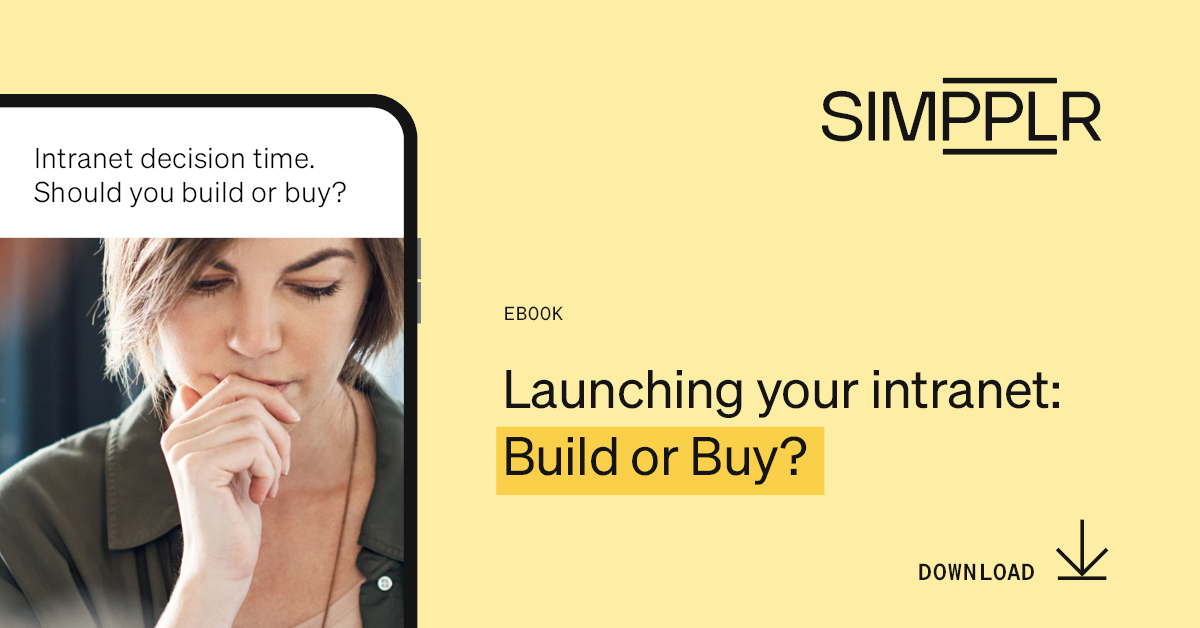 Build or buy your intranet - Simpplr Ebook