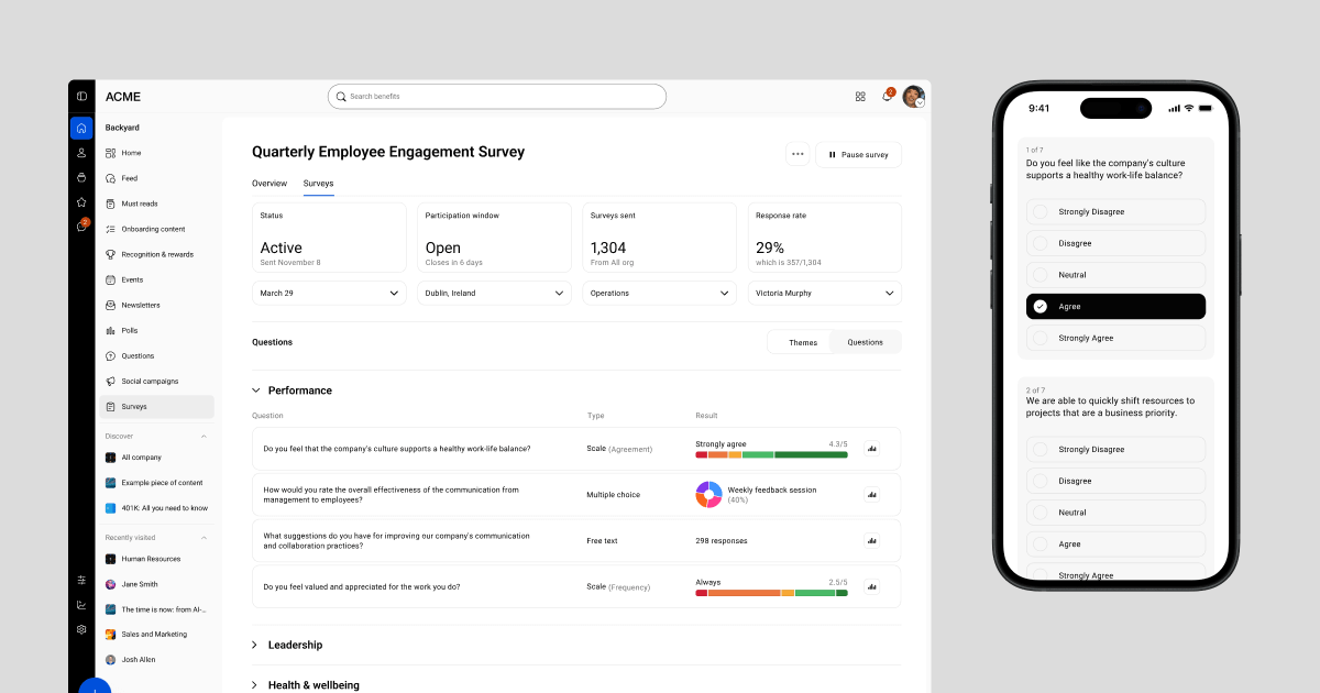 Simpplr employee engagement survey