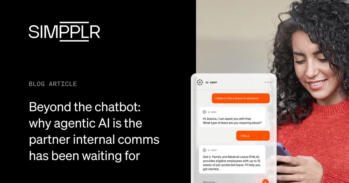 Agentic AI in Internal Comms - Simpplr blog