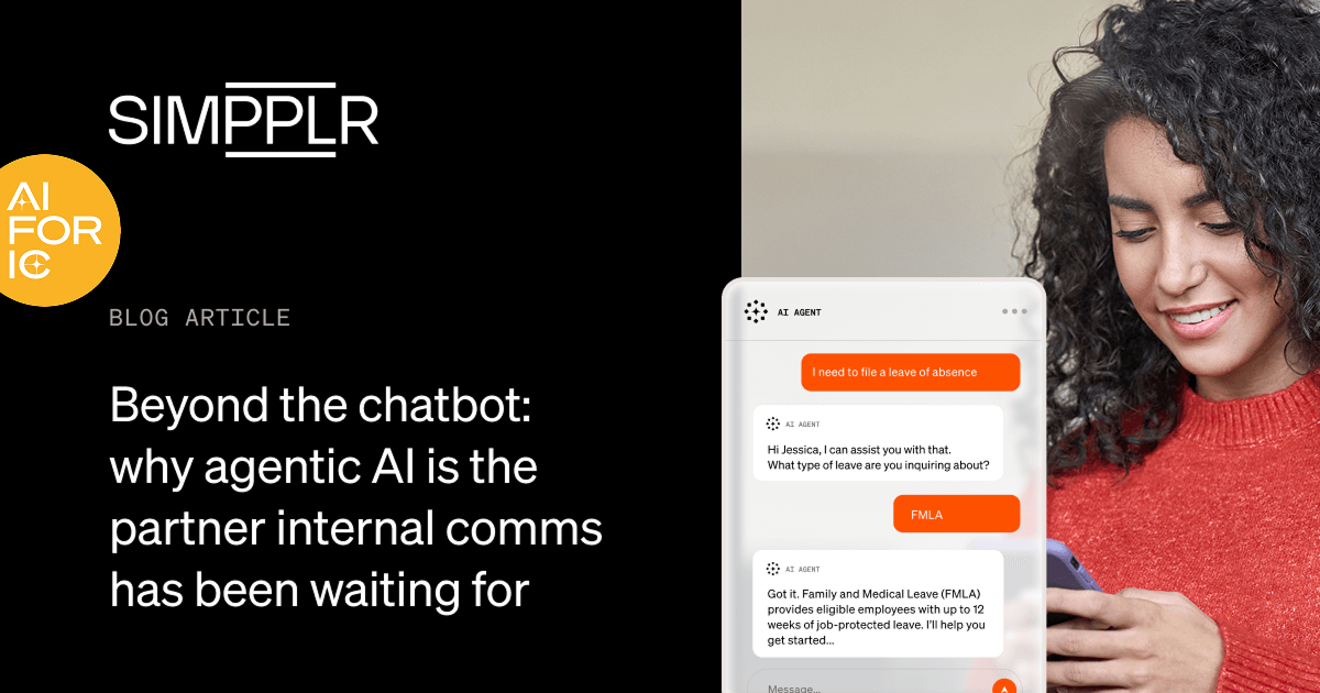 Agentic AI in Internal Comms - Simpplr blog