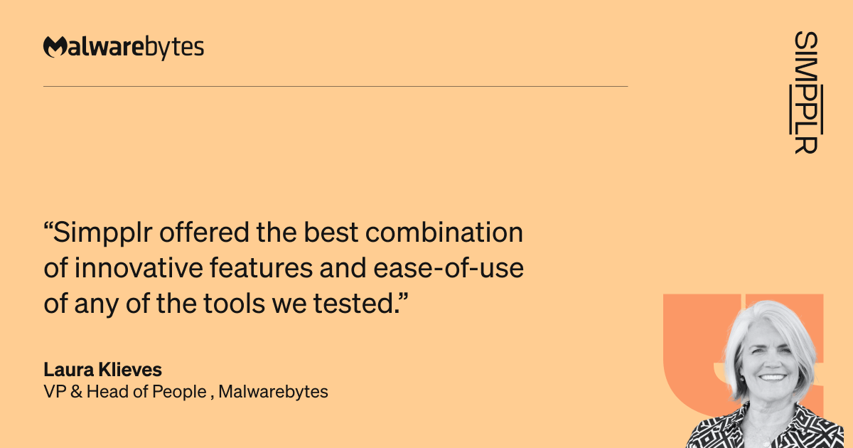 Simpplr platform review by Malwarebytes customer