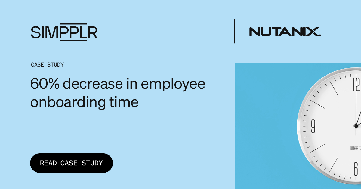 How Nutanix new hires found onboarding resources in half the time | Simpplr