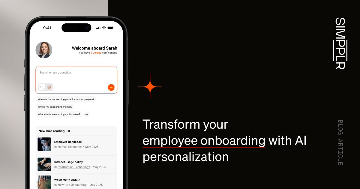Personalize Employee Onboarding with AI Guide | Simpplr