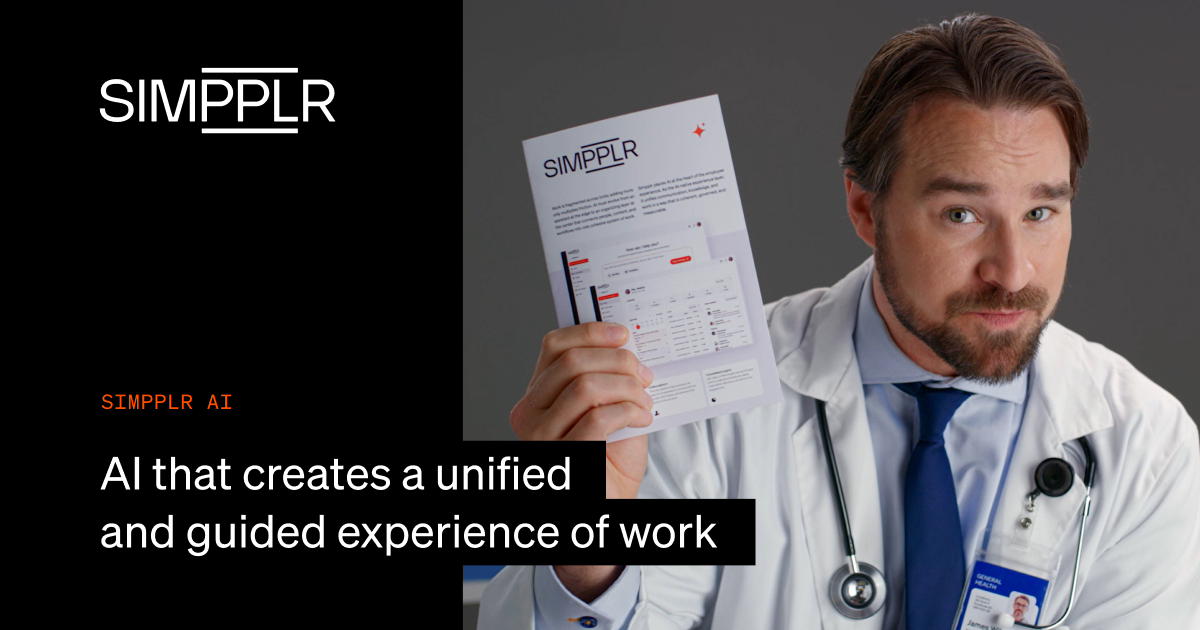 Simpplr AI that creates a unified and guided experience of work.