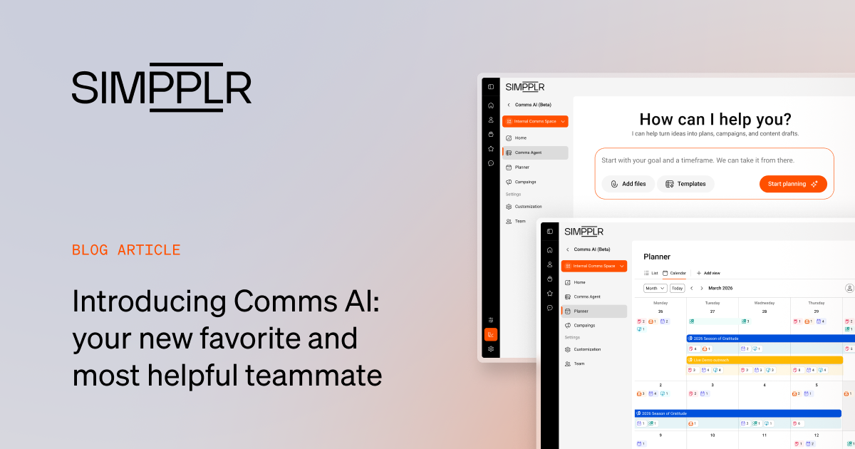 Introducing Comms AI: The intelligent workspace for internal comms