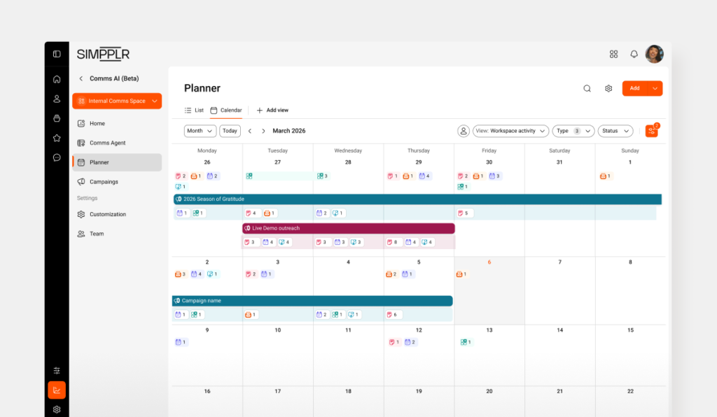 Simple Comms Comms AI: The Intelligent Workspace for Internal Comms | Simpplr