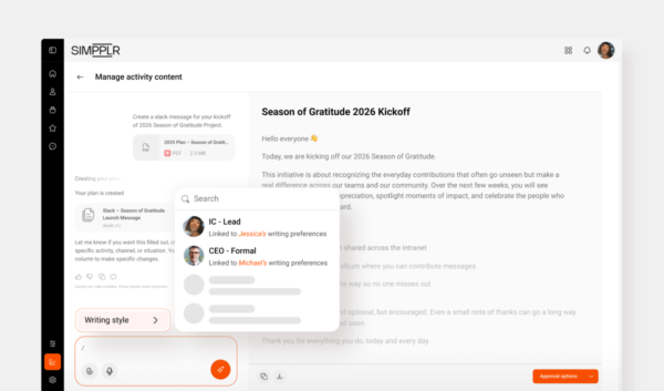 Simple Comms Comms AI: The Intelligent Workspace for Internal Comms | Simpplr