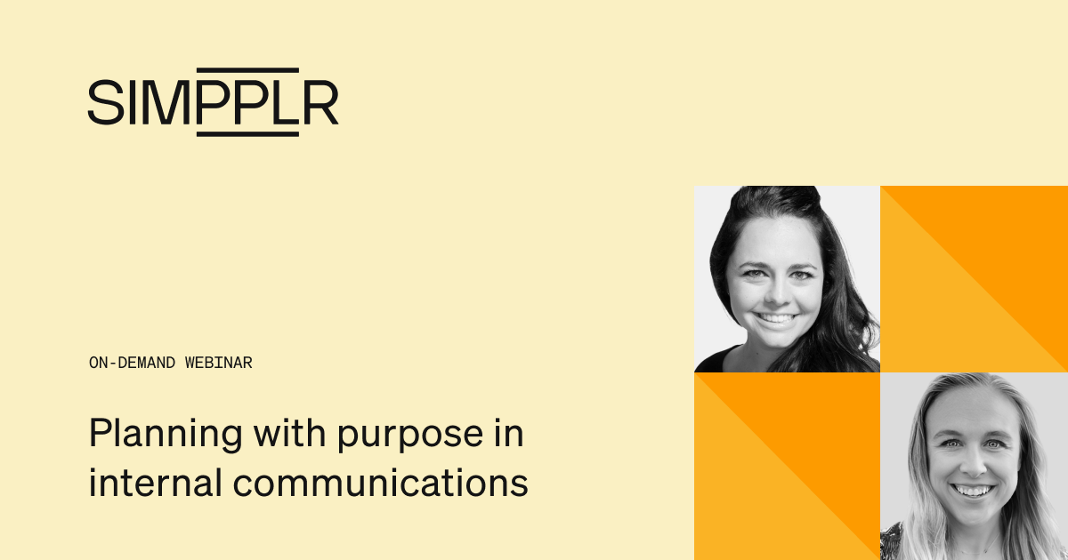Planning with purpose in internal communications